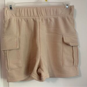 Women's Casual Cargo Shorts in Cream